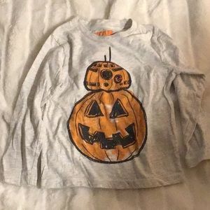 Grey and orange Star Wars long sleeve tee boys